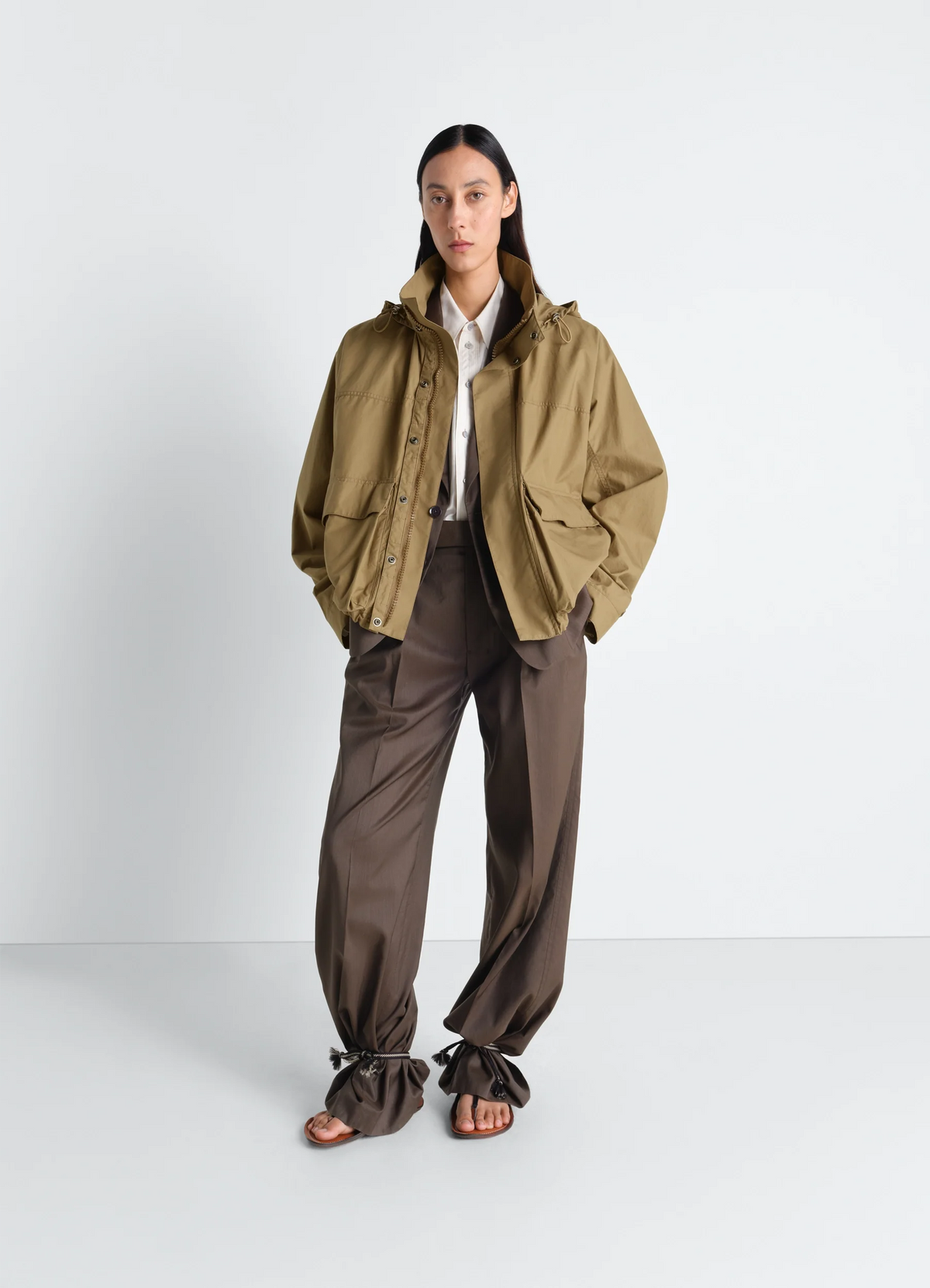 SHORT RAIN PARKA IN WATER REPELLENT VENTILE® COTTON
