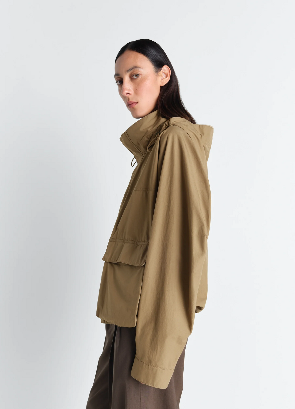 SHORT RAIN PARKA IN WATER REPELLENT VENTILE® COTTON