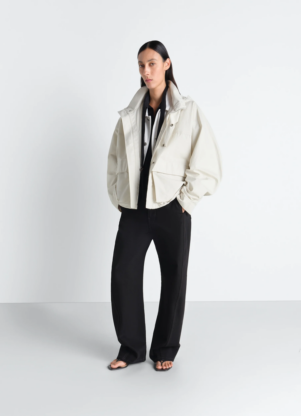 PARKA DE PLUIE COURTE EN COTON VENTILE® DÉPERLANT
