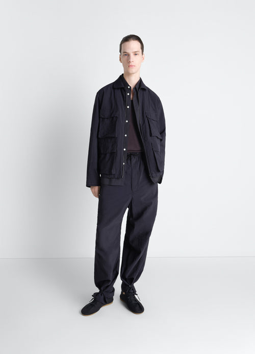 3D POCKET JACKET IN WASHED TECHNICAL COTTON