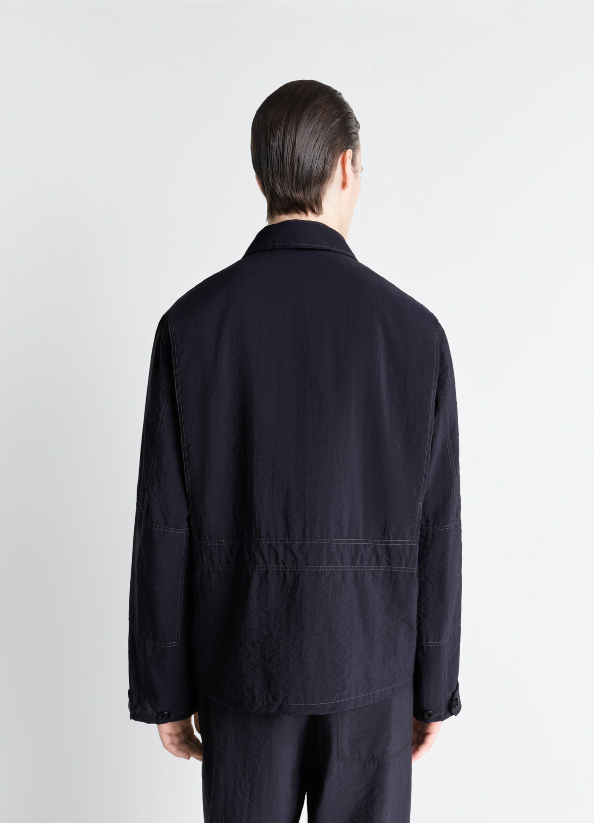 3D POCKET JACKET IN WASHED TECHNICAL COTTON
