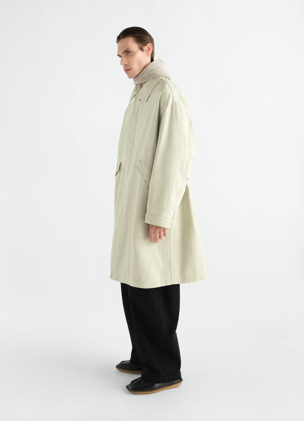 PARKA MILITAIRE EN SATIN DE COTON LOURD