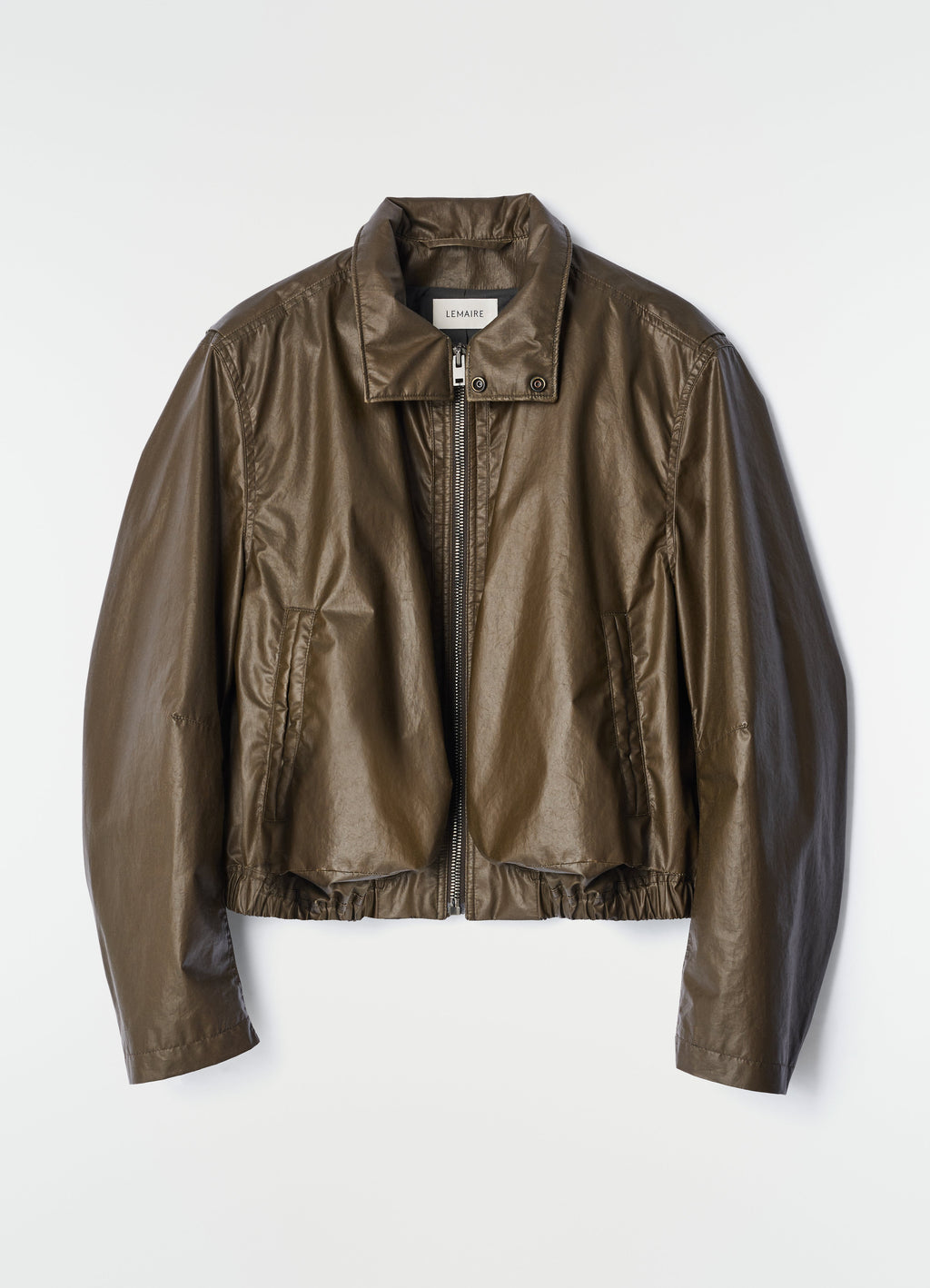 ZIPPED BLOUSON IN WATERPROOF COTTON