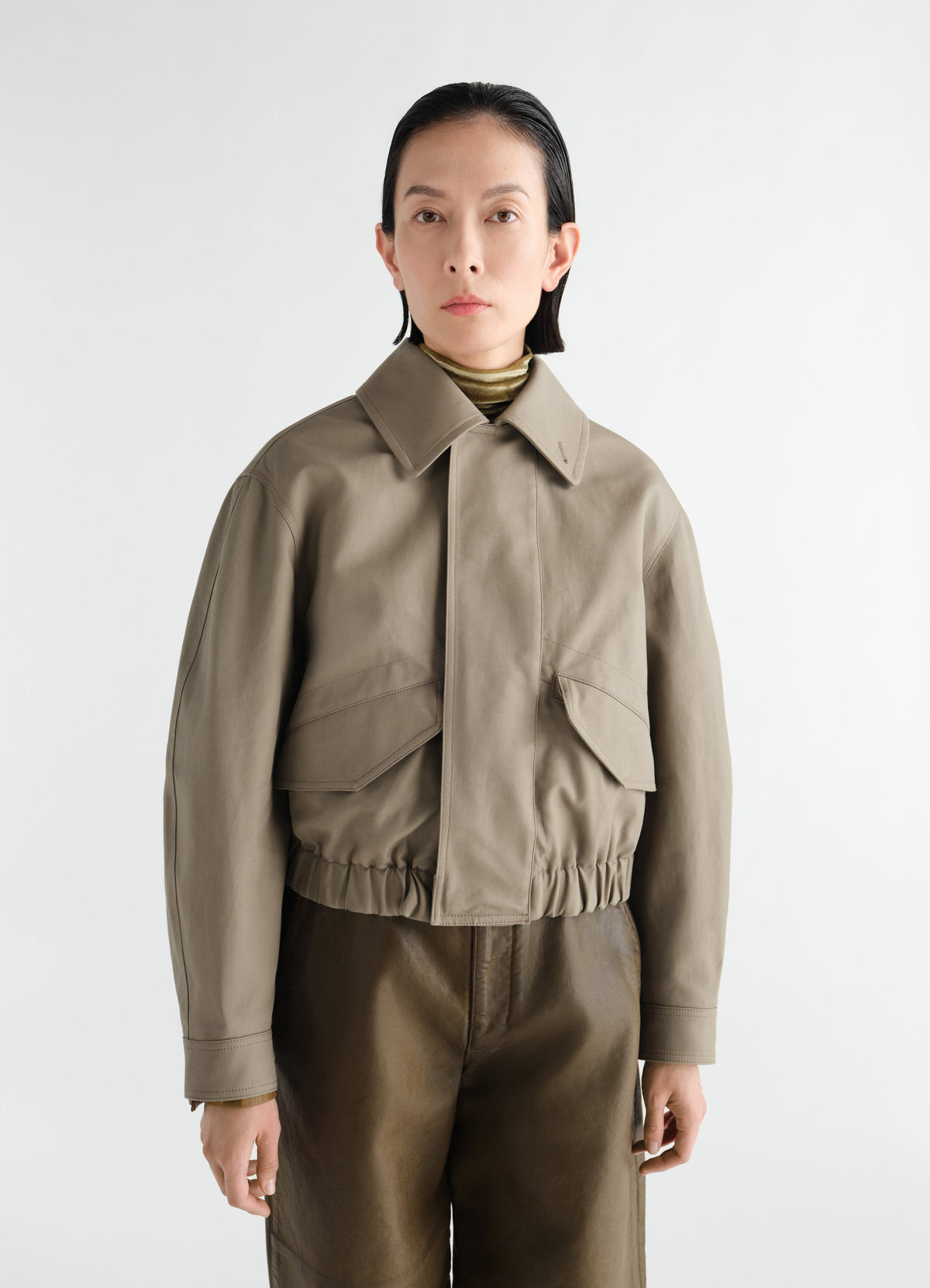 SHORT BLOUSON IN HEAVY COTTON TWILL