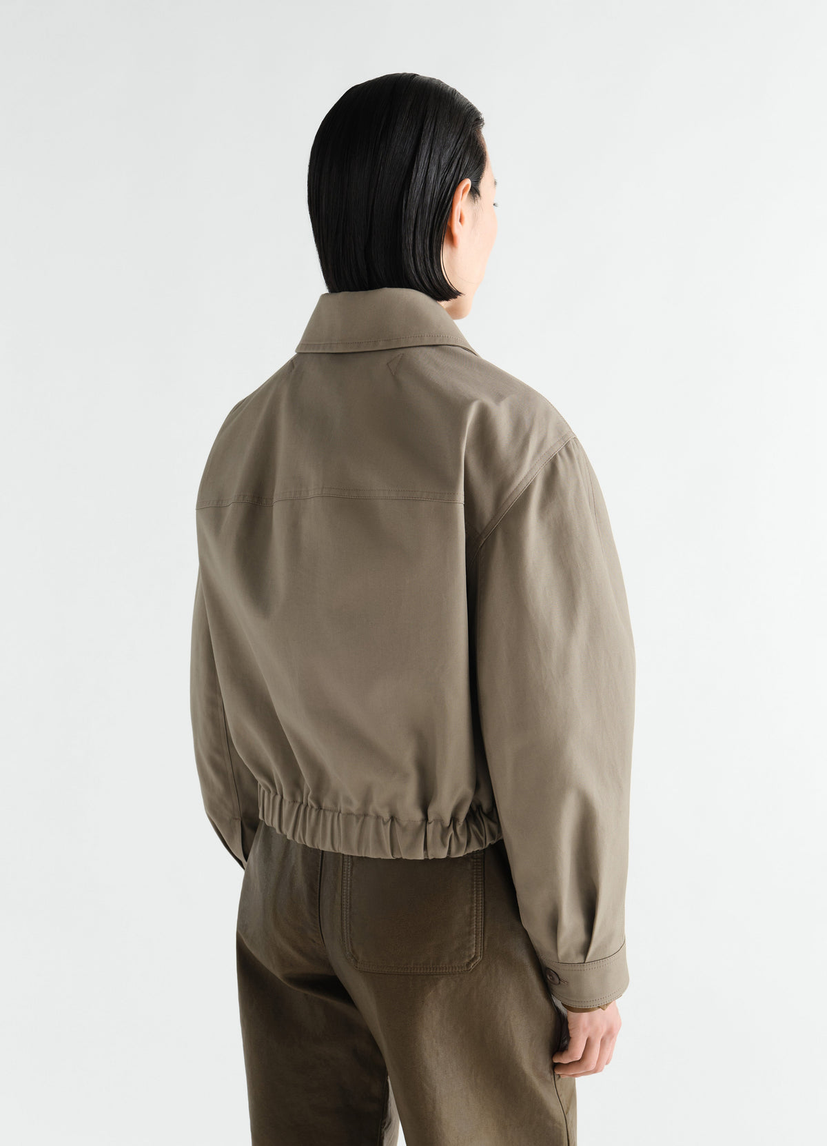 SHORT BLOUSON IN HEAVY COTTON TWILL