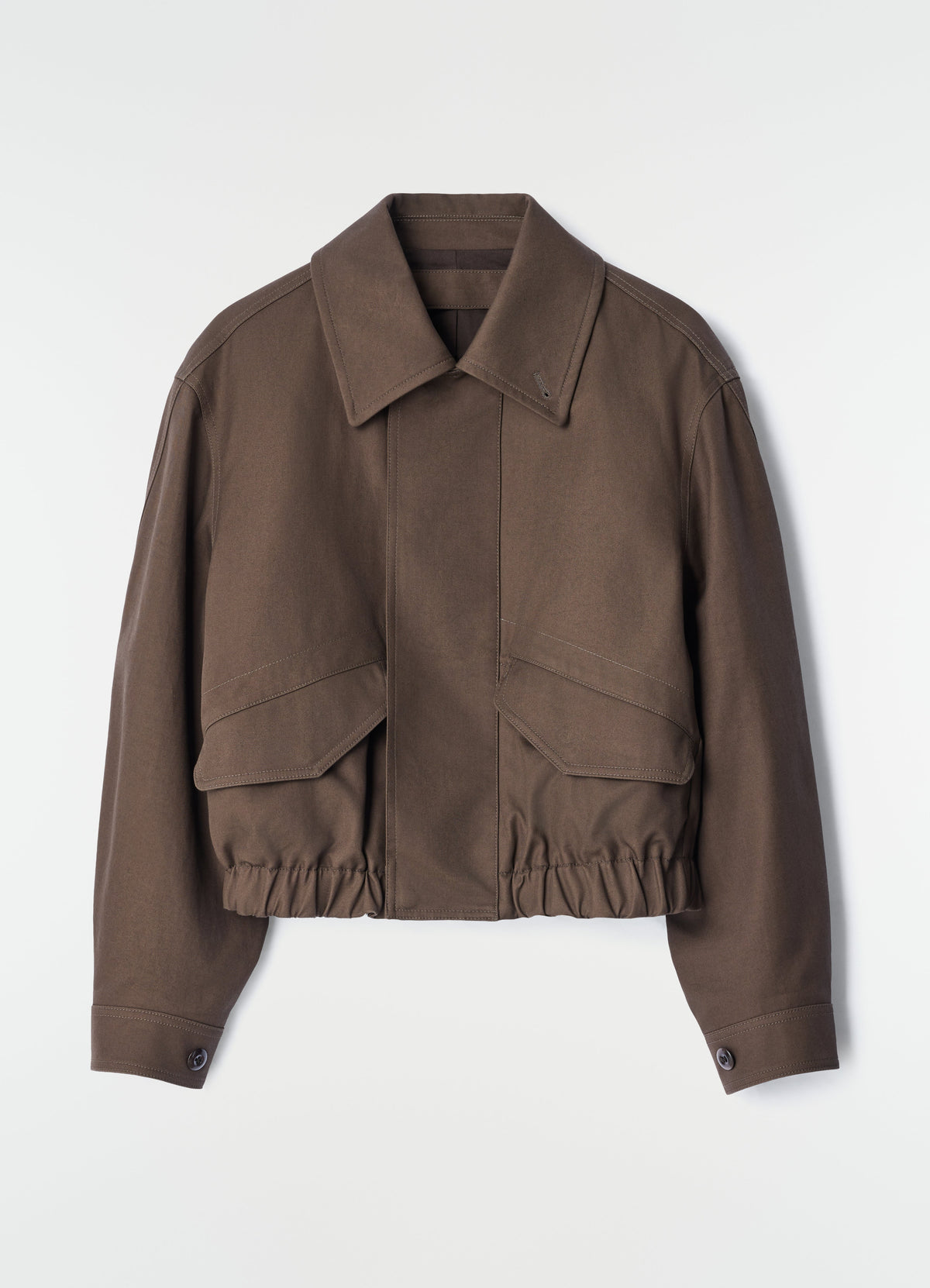 BLOUSON COURT EN SERGÉ DE COTON ÉPAIS