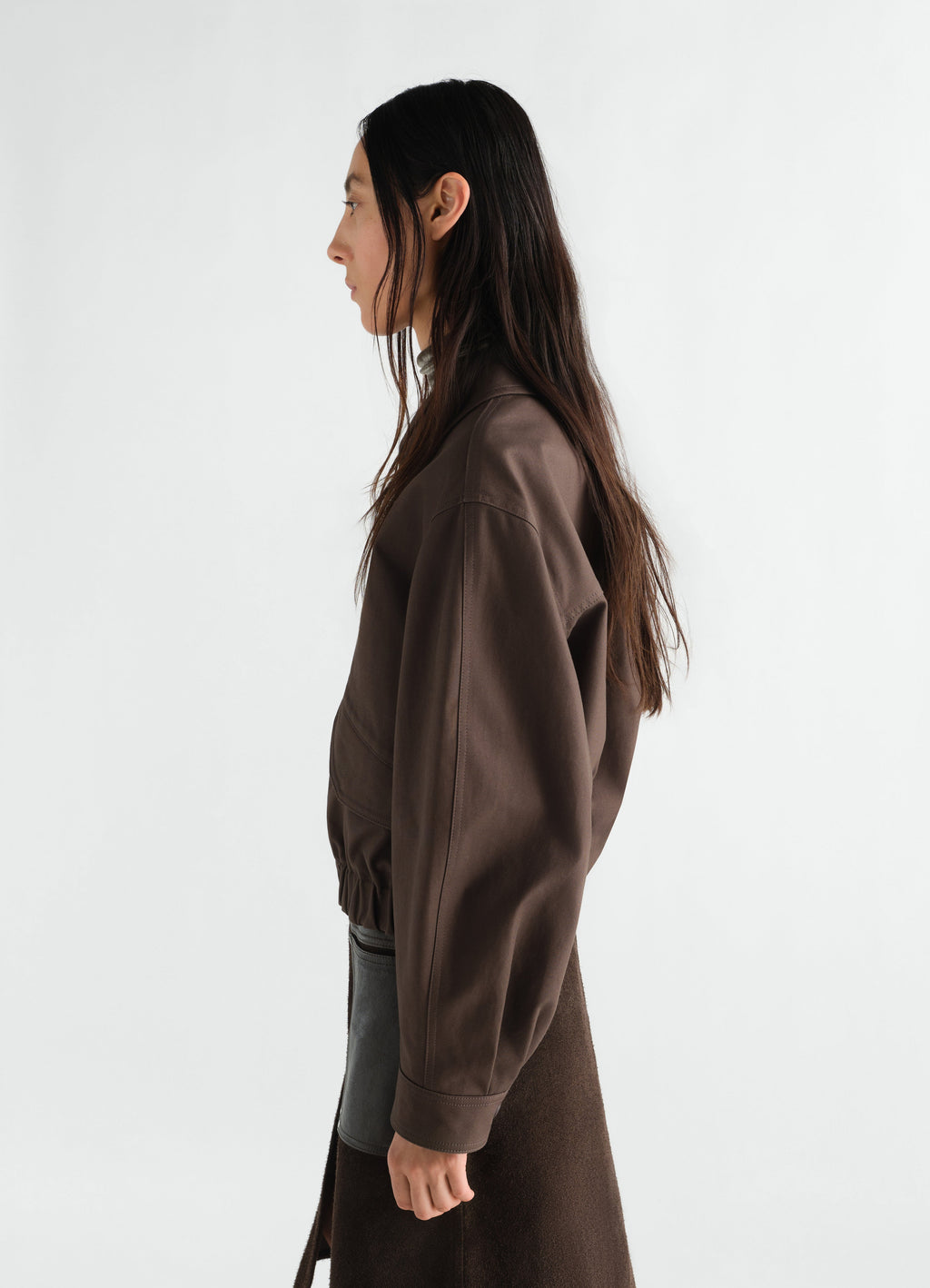 BLOUSON COURT EN SERGÉ DE COTON ÉPAIS