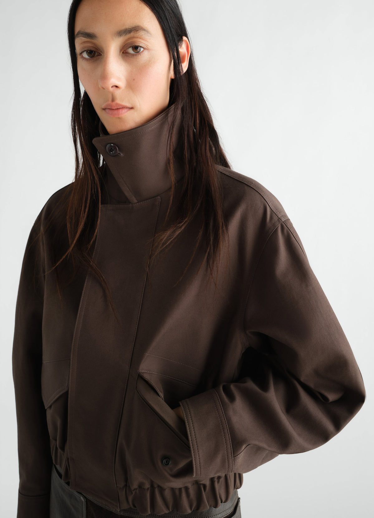 SHORT BLOUSON IN HEAVY COTTON TWILL