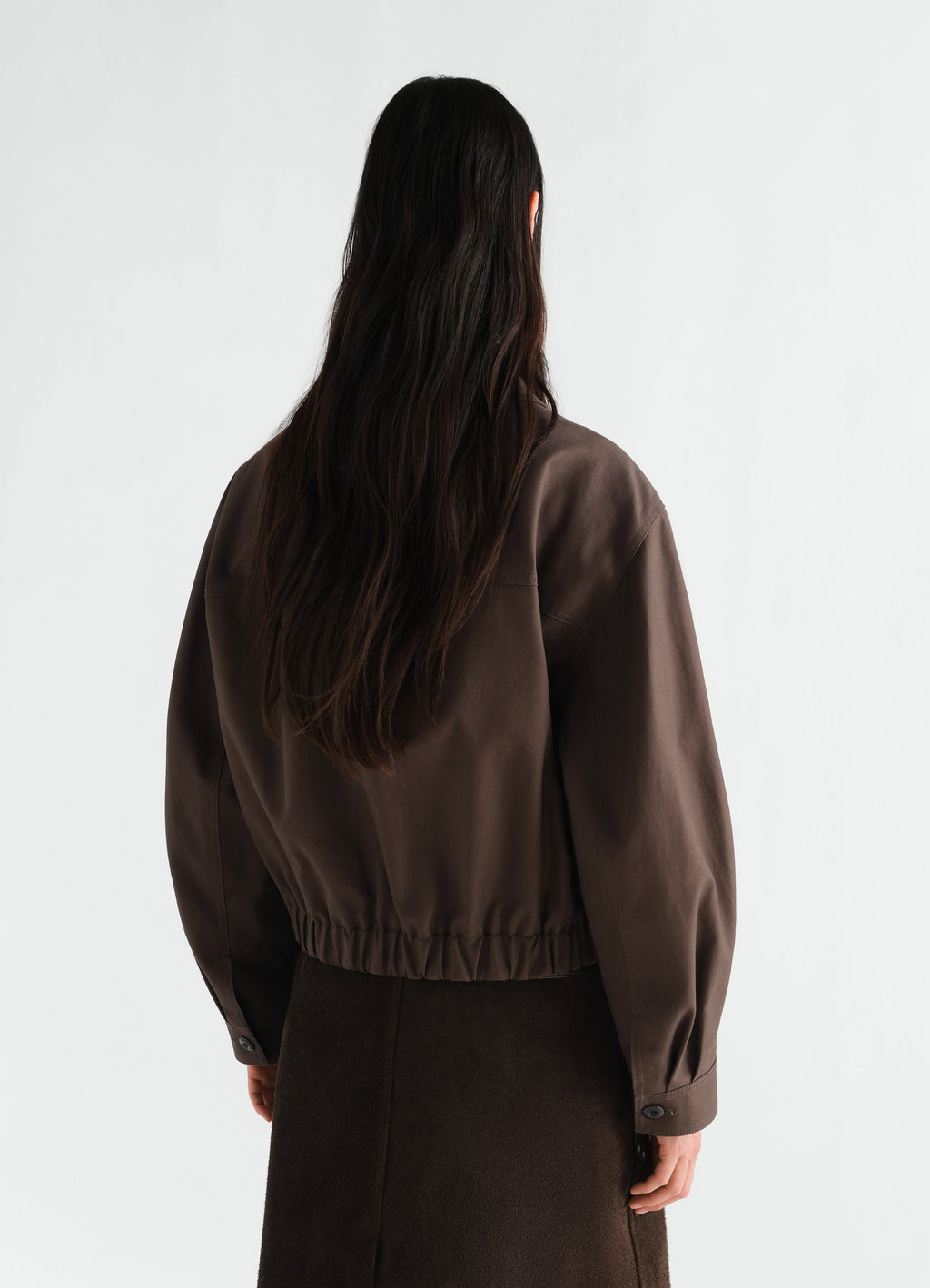 BLOUSON COURT EN SERGÉ DE COTON ÉPAIS