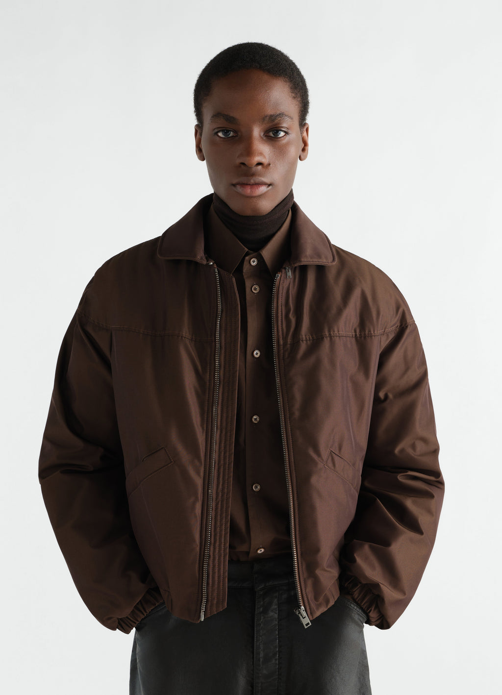 PUFFER BLOUSON IN POLYESTER CANVAS