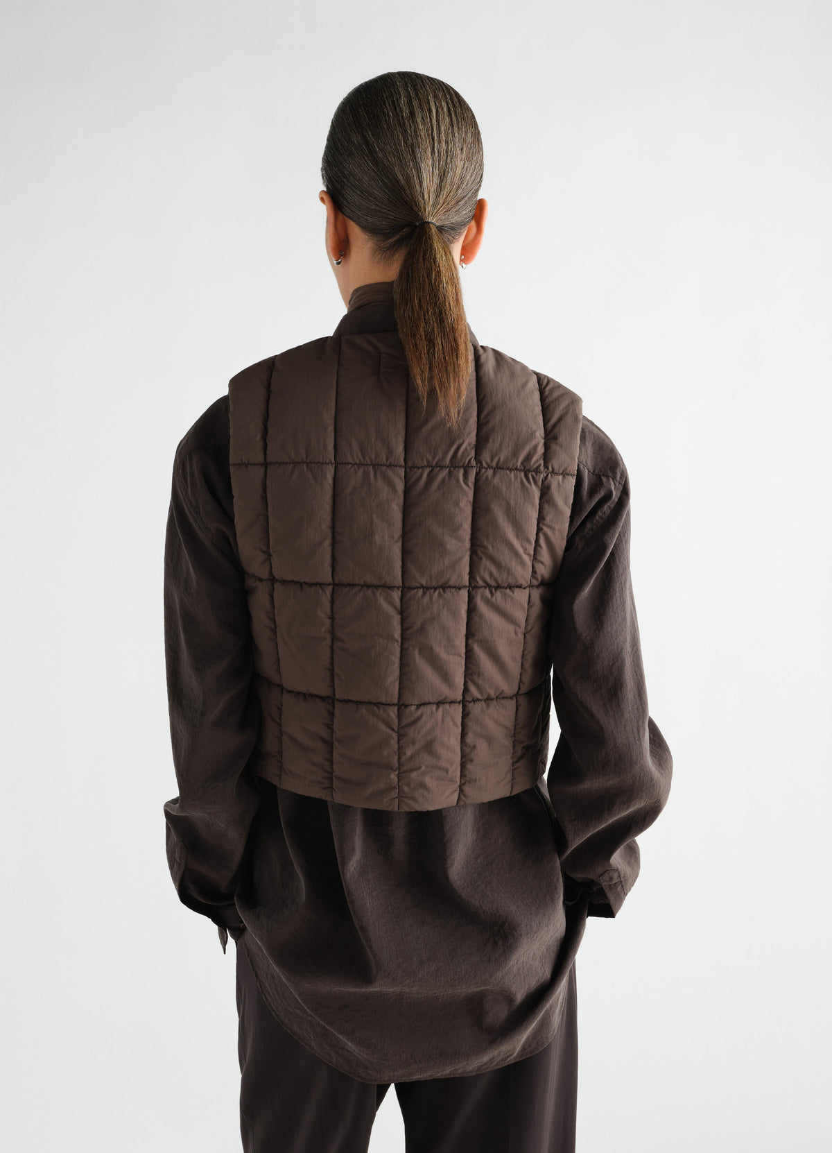WADDED GILET IN WATER REPELLENT COTTON NYLON