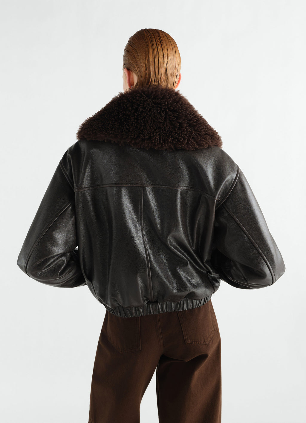 PILOT BLOUSON IN SHINY COW LEATHER