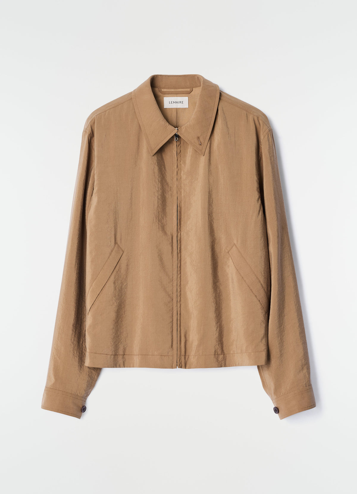 BLOUSON ZIPPÉ LÉGER EN SOIE SÈCHE