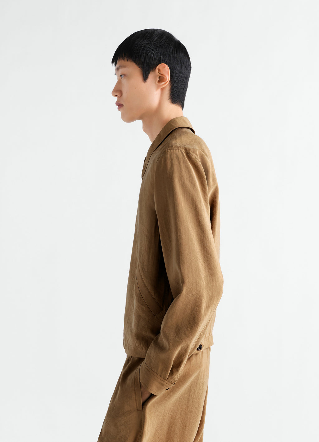 BLOUSON ZIPPÉ LÉGER EN SOIE SÈCHE