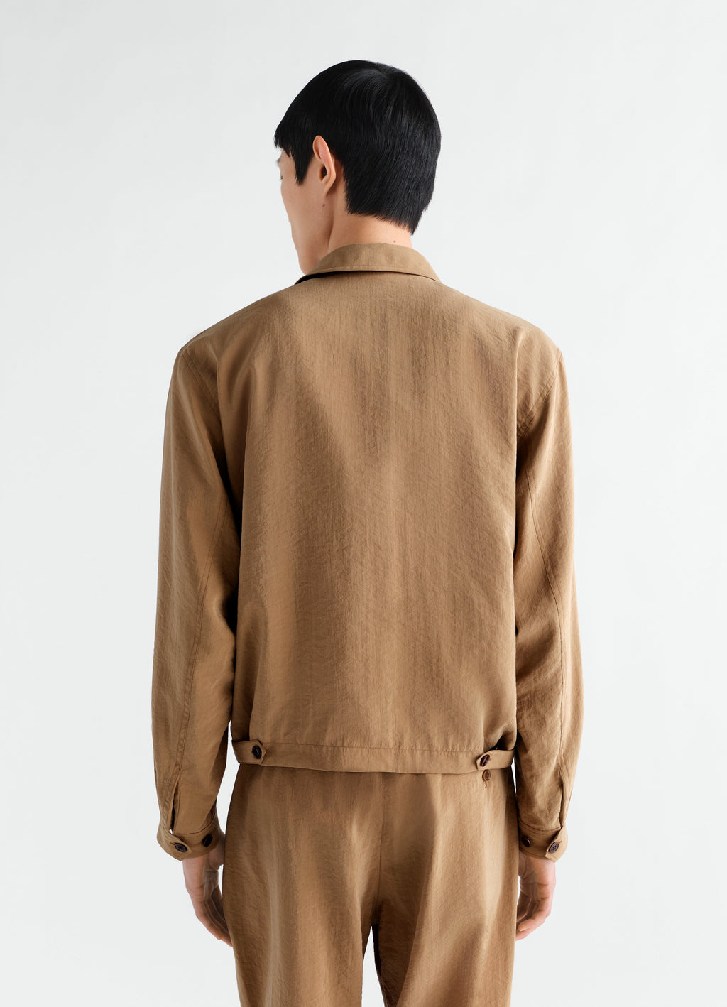 BLOUSON ZIPPÉ LÉGER EN SOIE SÈCHE