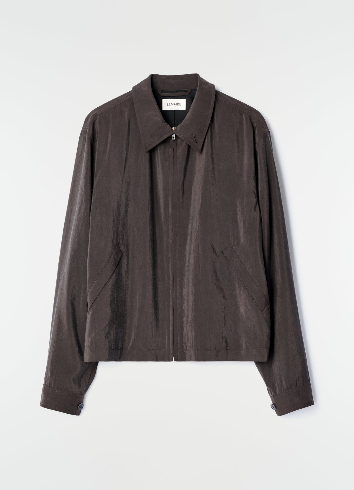 LIGHT ZIPPED BLOUSON IN DRY SILK