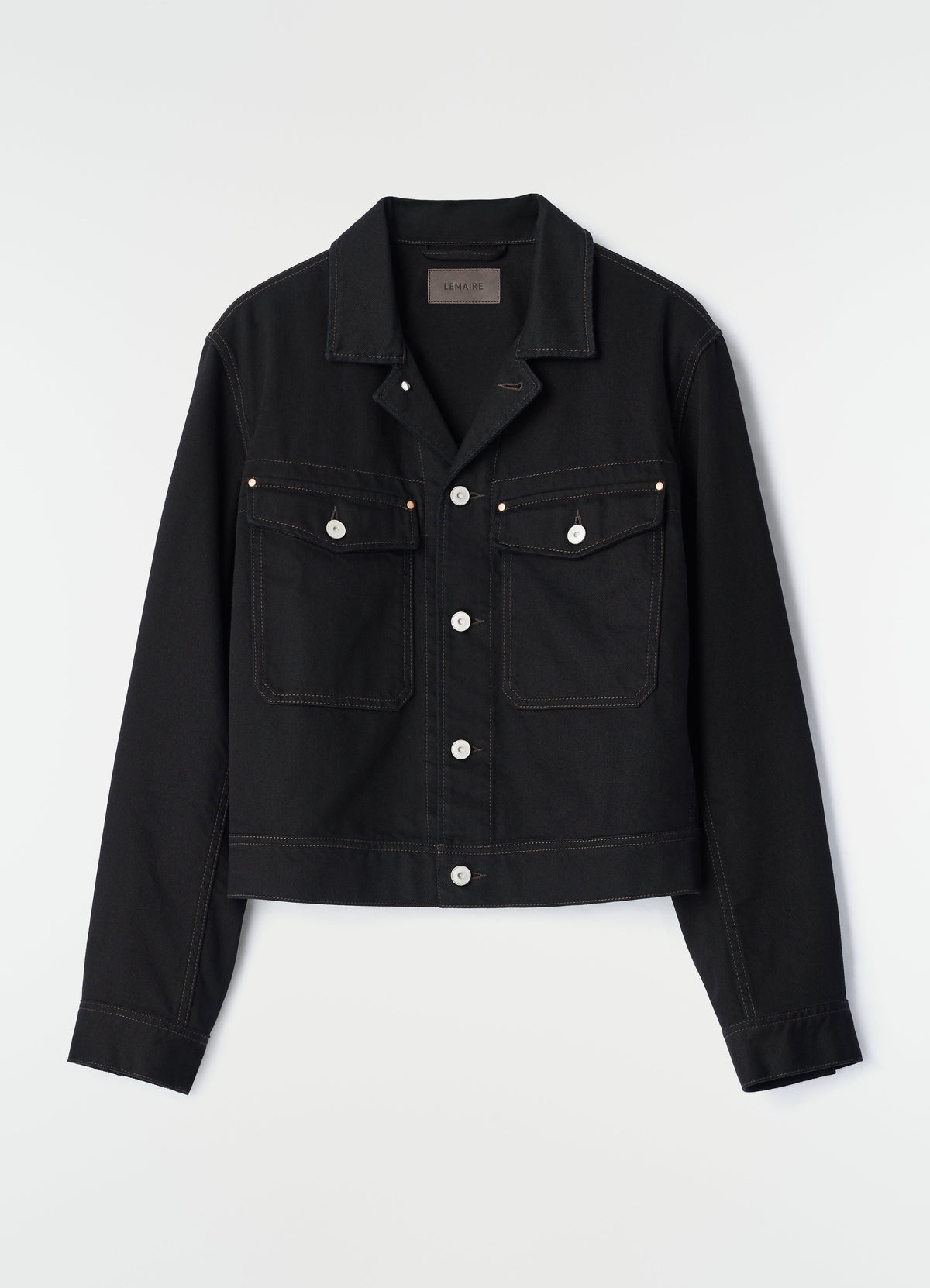 VESTE TRUCKER EN DENIM NOIR ÉPAIS