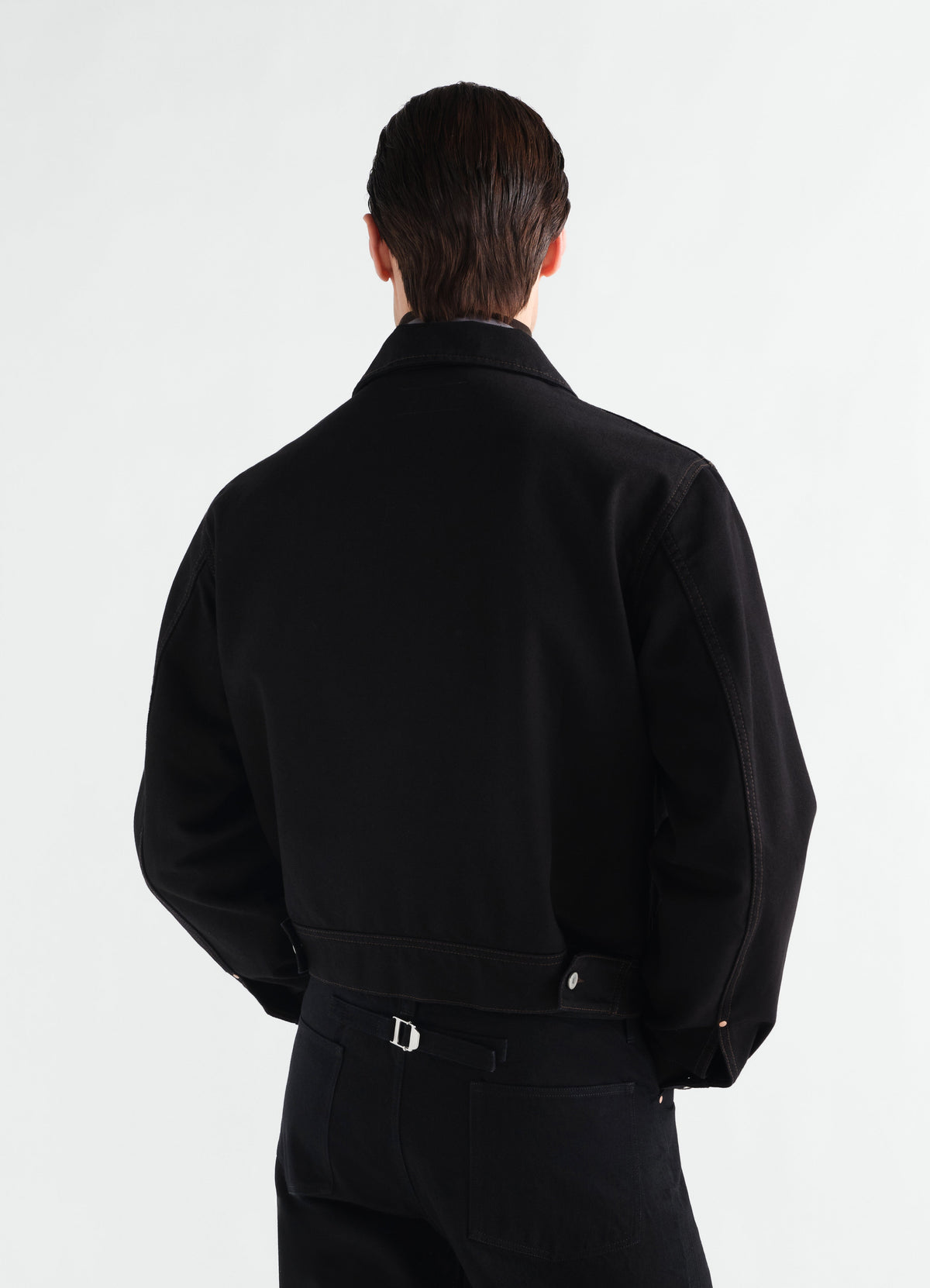 VESTE TRUCKER EN DENIM NOIR ÉPAIS