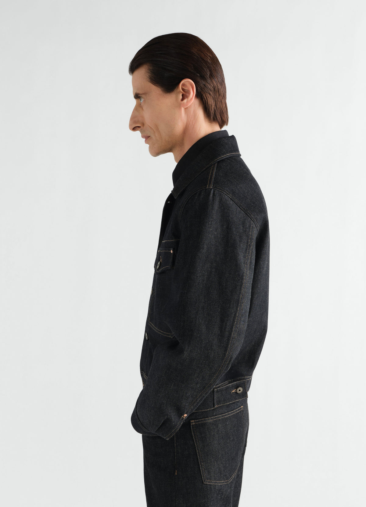 VESTE TRUCKER EN DENIM LOURD ARDOISE