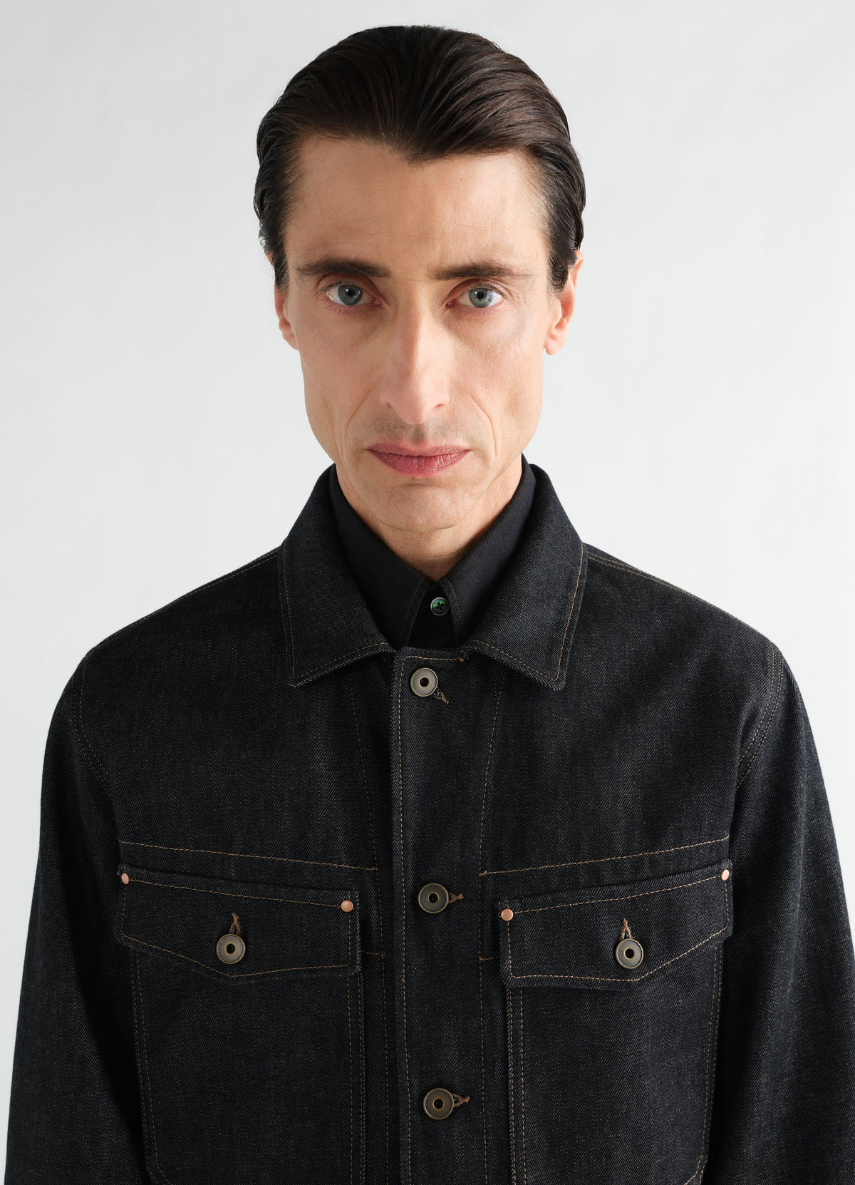 VESTE TRUCKER EN DENIM LOURD ARDOISE