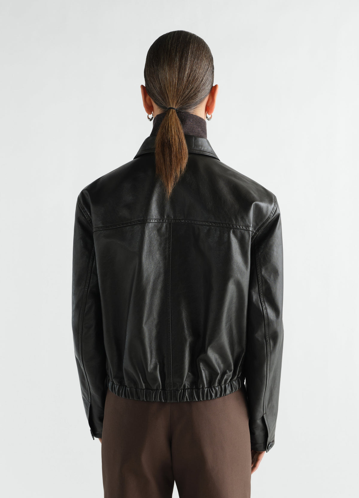 SOFT LEATHER BLOUSON IN PAPER COW LEATHER