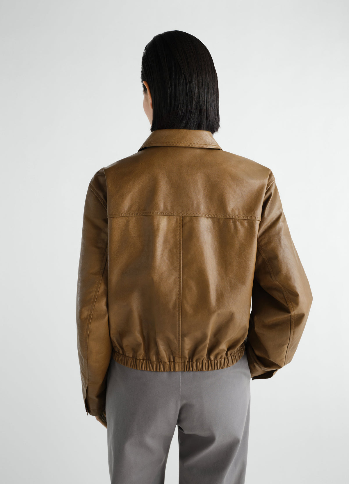 SOFT LEATHER BLOUSON IN PAPER COW LEATHER