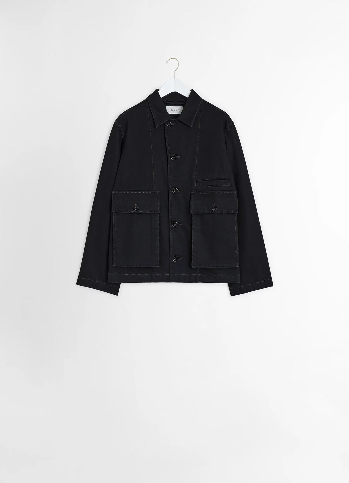 BOXY JACKET IN HEAVY BLACK DENIM