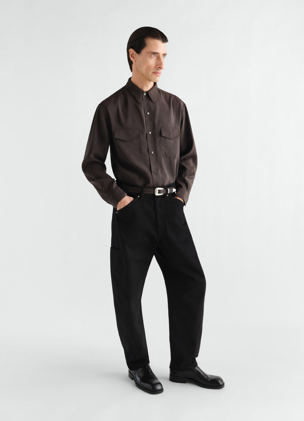 PANTALON DE TRAVAIL TWISTED EN DENIM NOIR ÉPAIS
