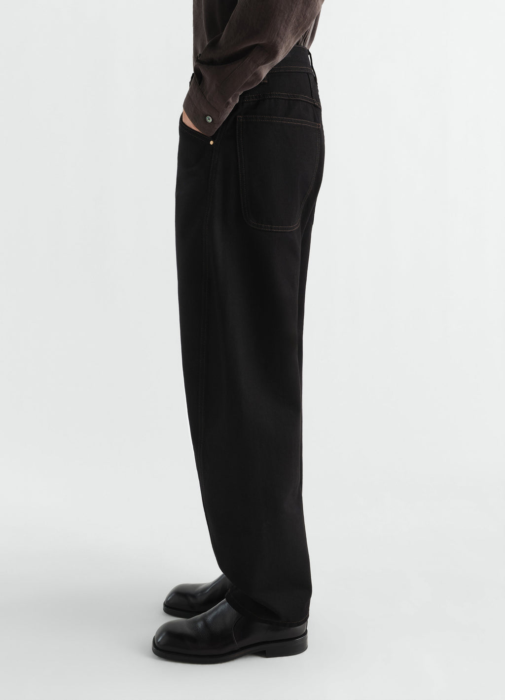 PANTALON DE TRAVAIL TWISTED EN DENIM NOIR ÉPAIS