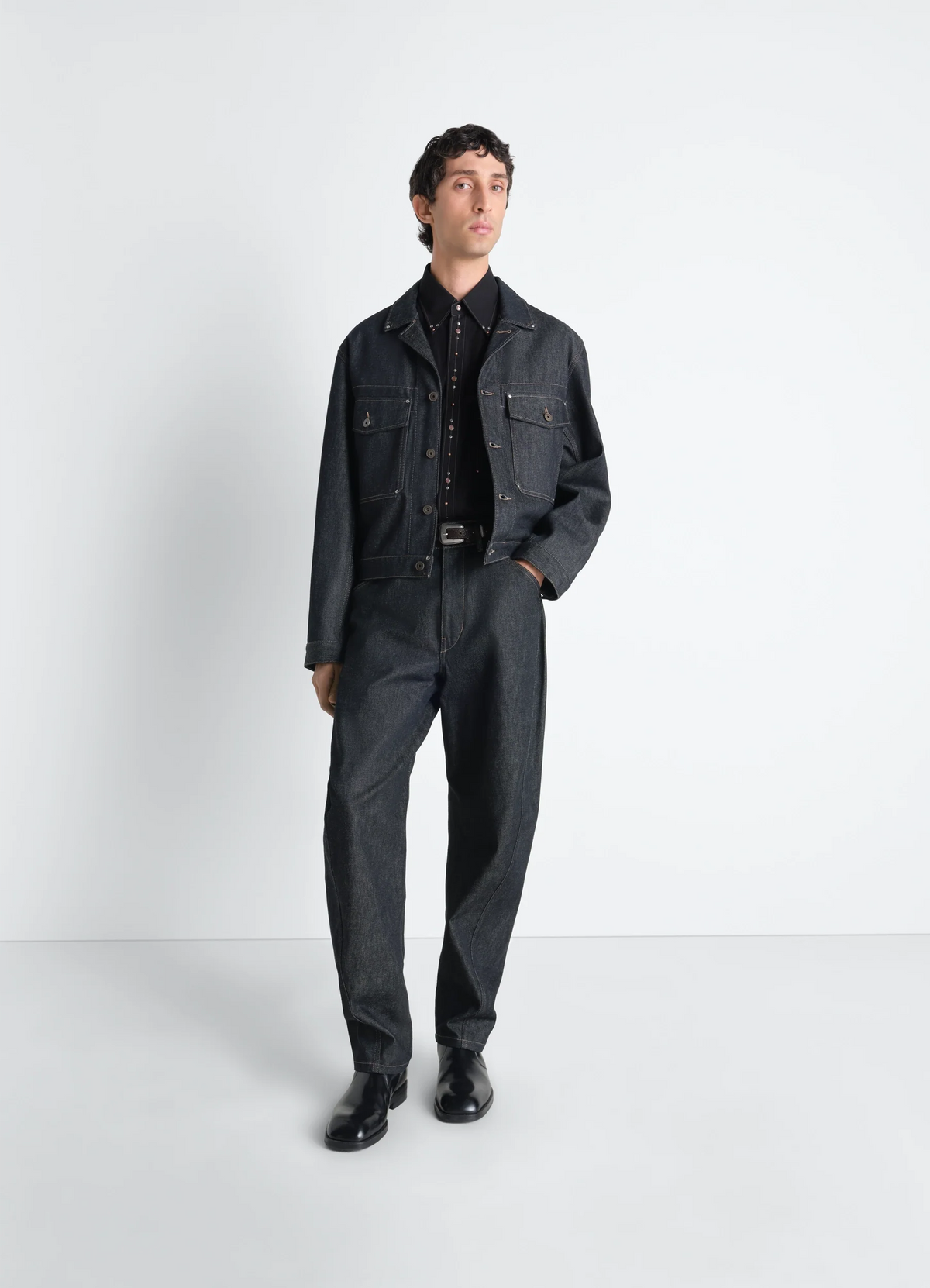 TWISTED WORKWEAR PANTS IN HEAVY SLATE DENIM