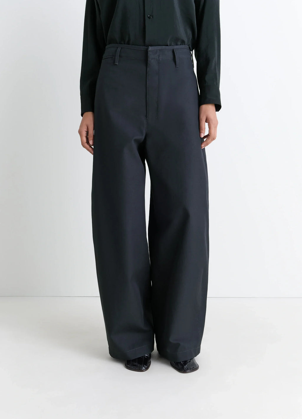 CHINO LARGE EN SERGÉ DE COTON ÉPAIS