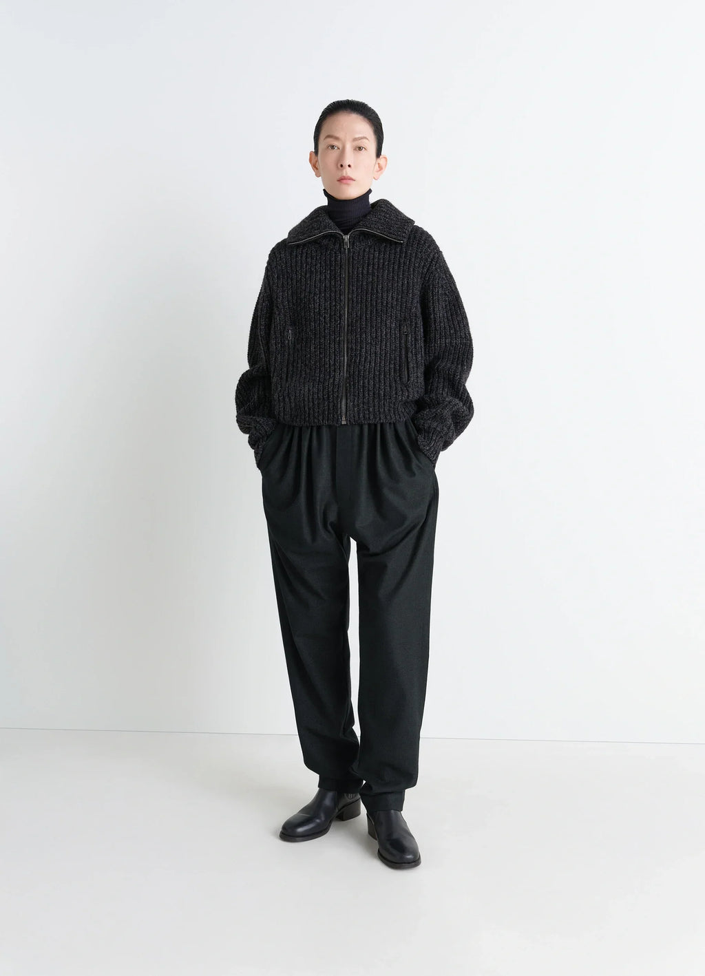PANTALON À CORDON DE SERRAGE EN CACHEMIRE DOUX