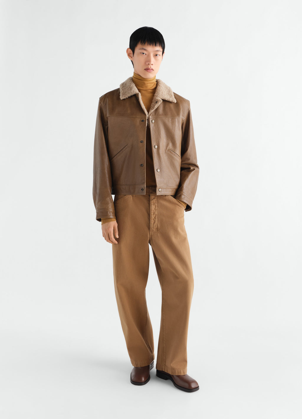 PANTALON MAXI WORKWEAR EN SERGÉ LOURD TEINT EN PIÈCE