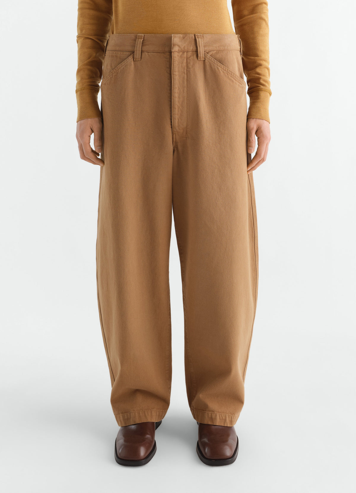 PANTALON MAXI WORKWEAR EN SERGÉ LOURD TEINT EN PIÈCE