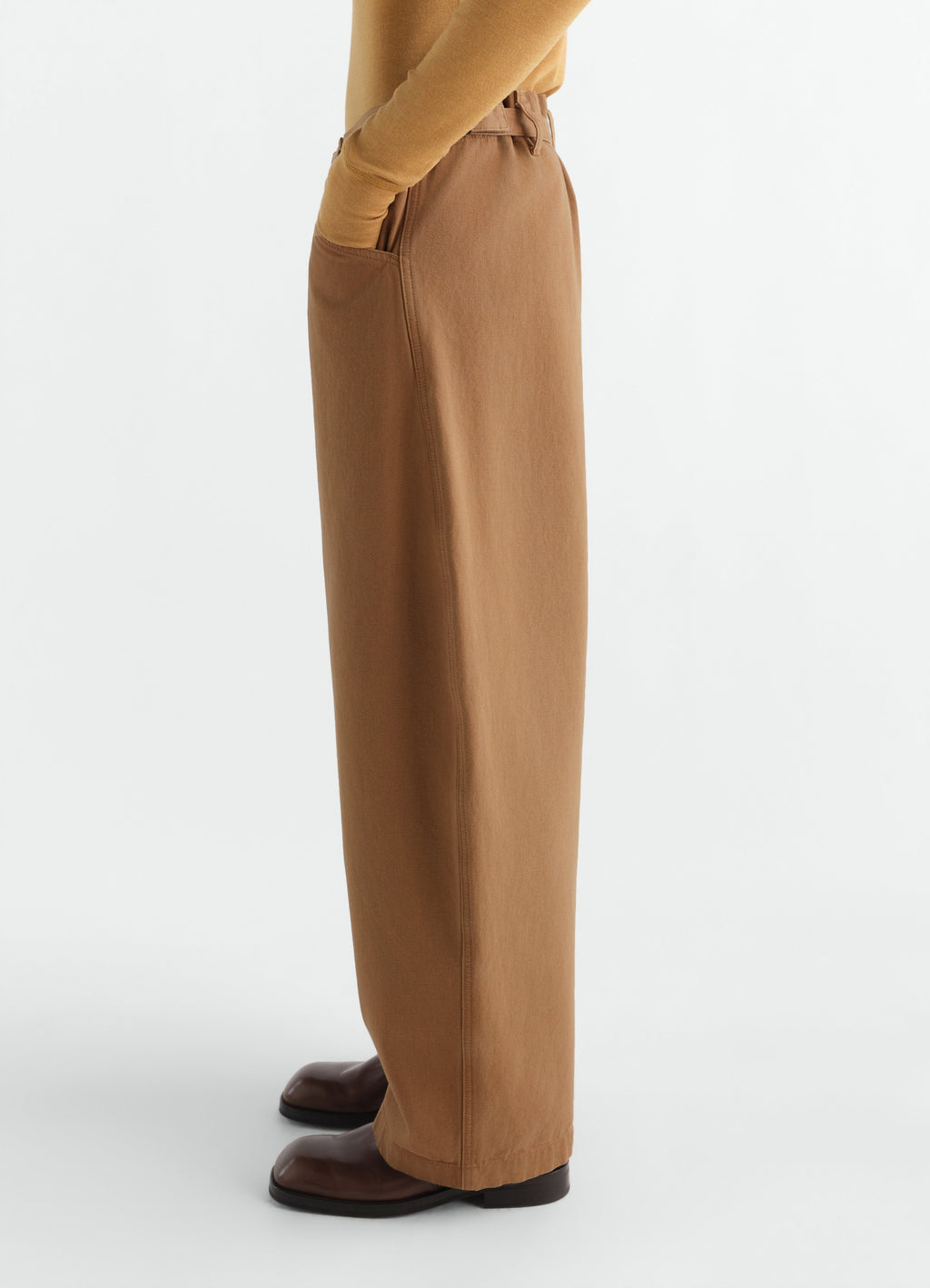 PANTALON MAXI WORKWEAR EN SERGÉ LOURD TEINT EN PIÈCE