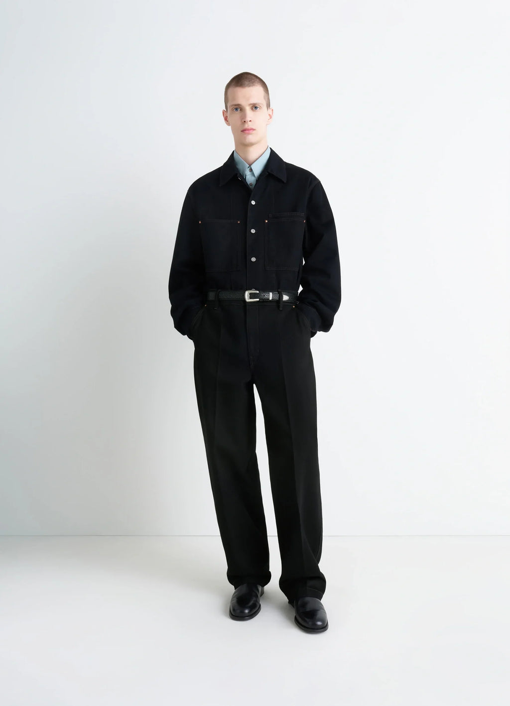 MAXI BARREL WORKWEAR PANTS IN HEAVY BLACK DENIM