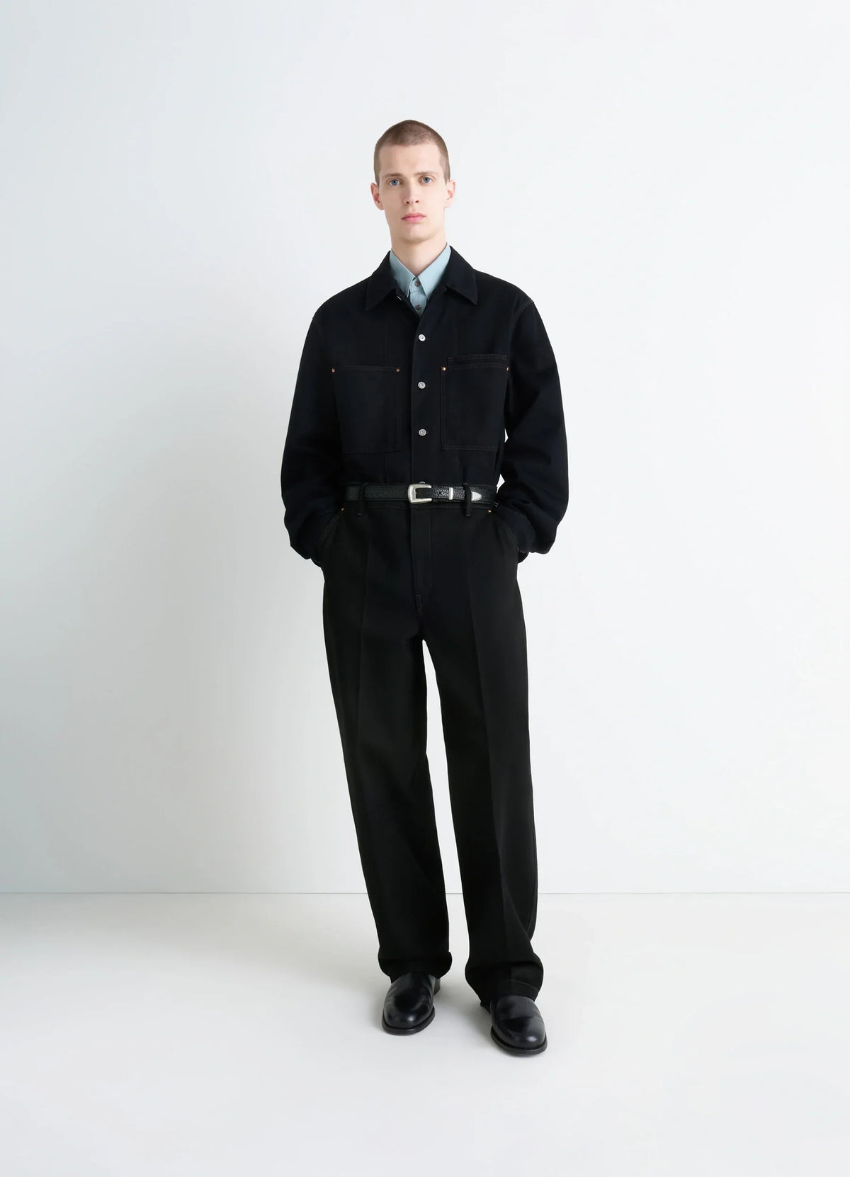 MAXI BARREL WORKWEAR PANTS IN HEAVY BLACK DENIM