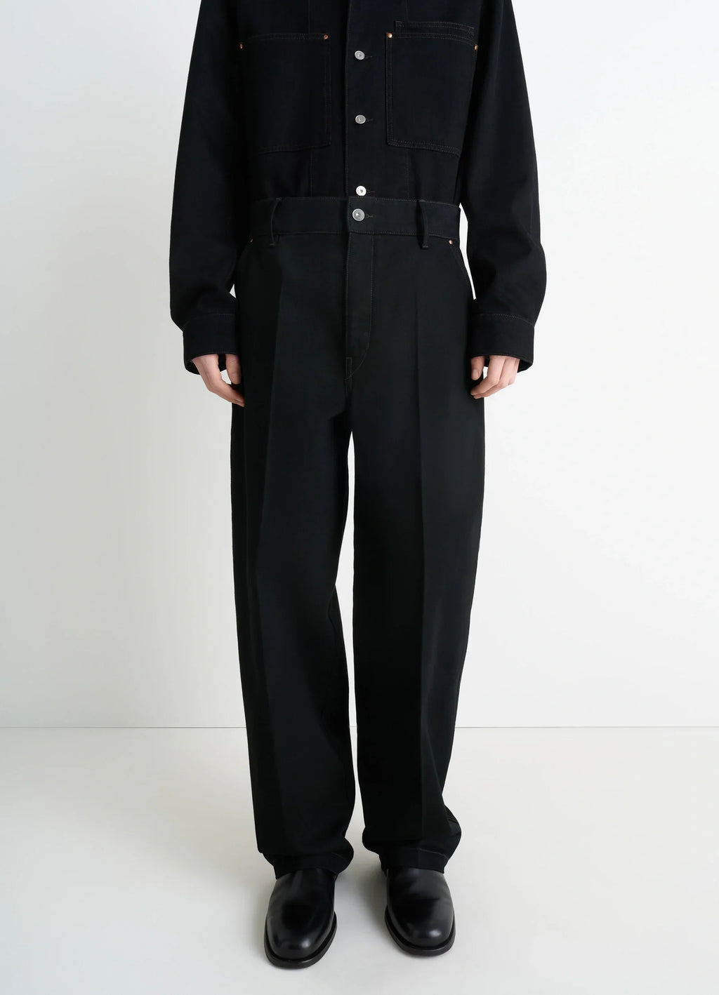 MAXI BARREL WORKWEAR PANTS IN HEAVY BLACK DENIM