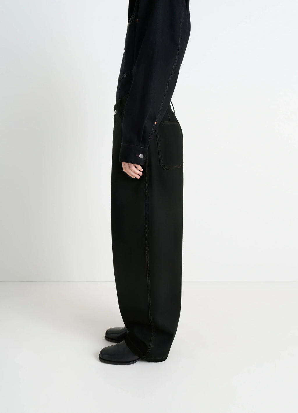 MAXI BARREL WORKWEAR PANTS IN HEAVY BLACK DENIM