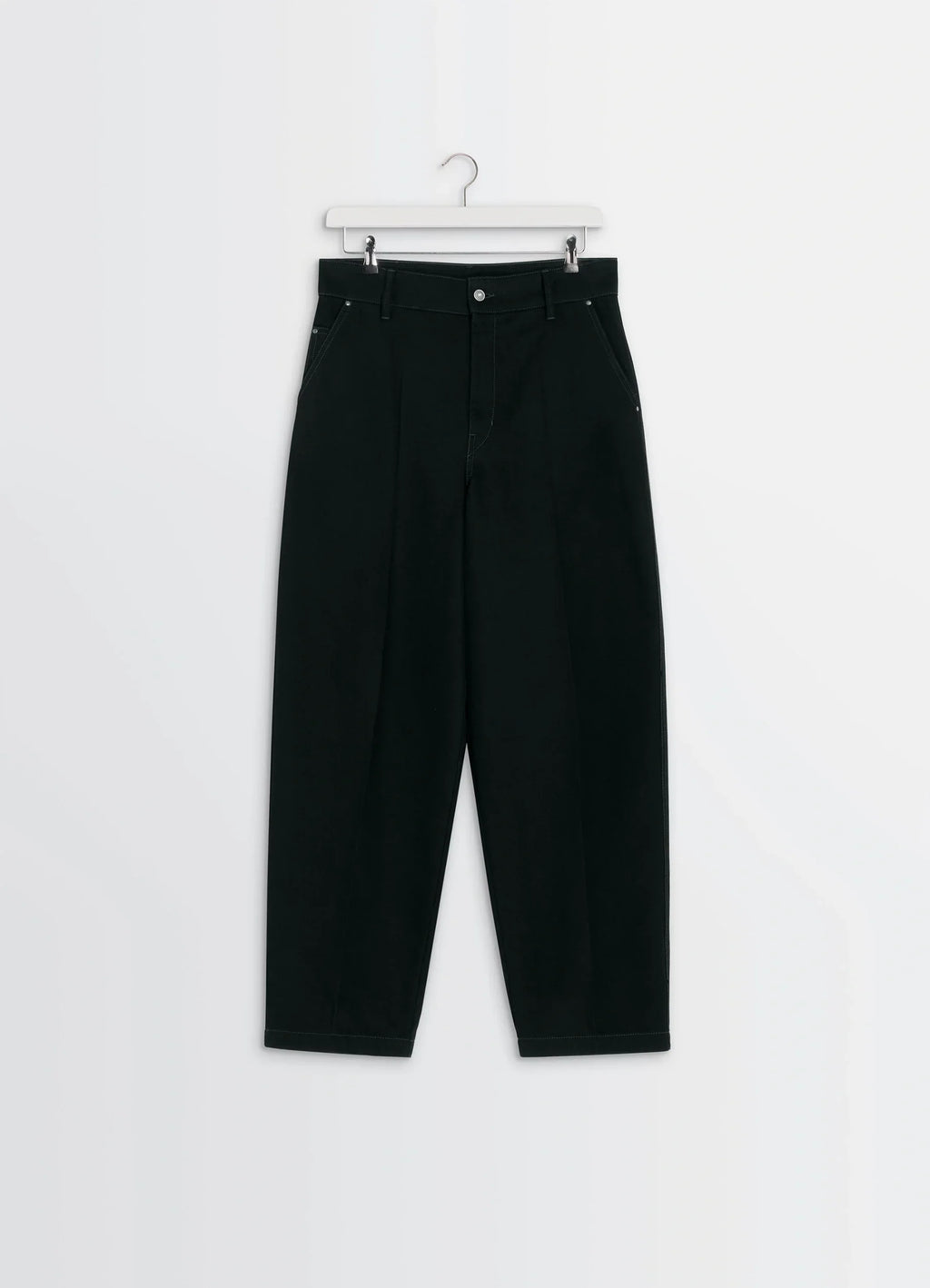 MAXI BARREL WORKWEAR PANTS IN HEAVY BLACK DENIM