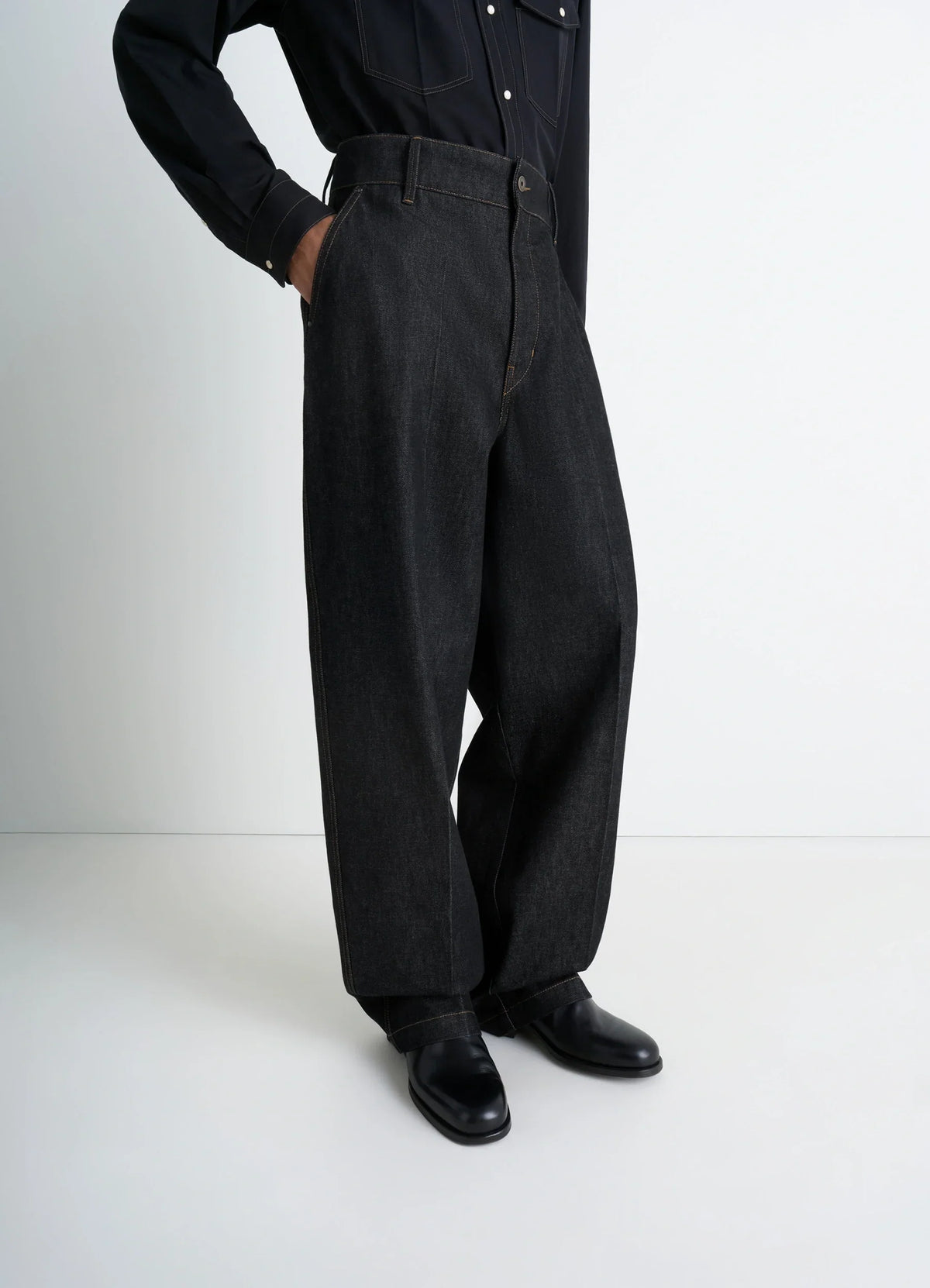 MAXI BARREL WORKWEAR PANTS IN HEAVY SLATE DENIM