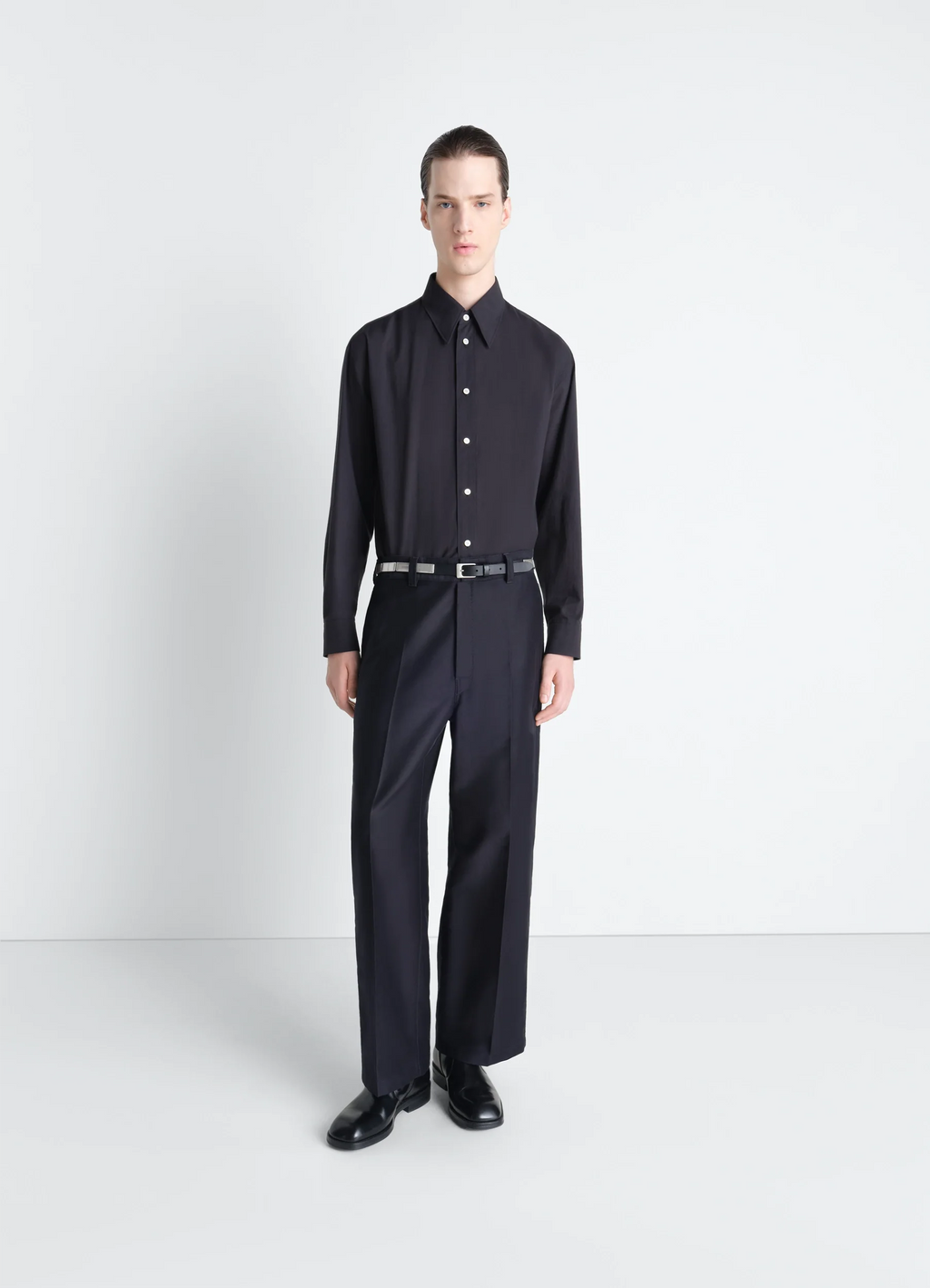 PANTALON DE TRAVAIL LARGE EN SATIN DE COTON