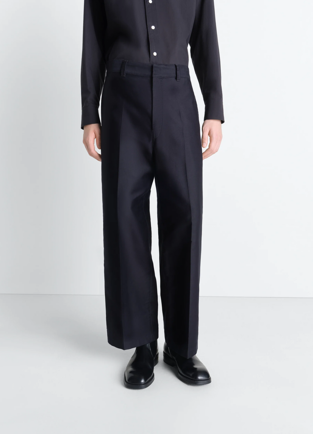 PANTALON DE TRAVAIL LARGE EN SATIN DE COTON