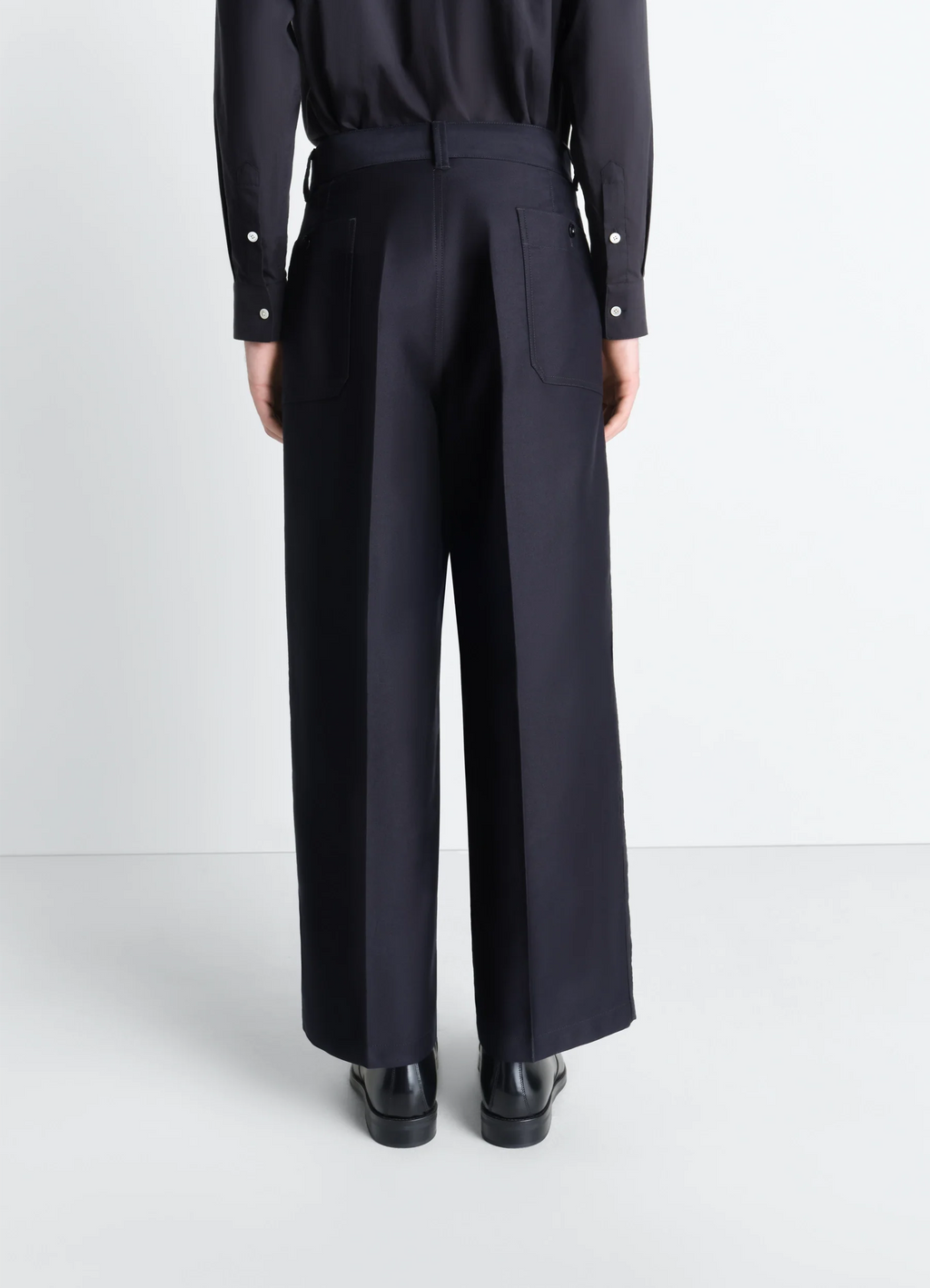 PANTALON DE TRAVAIL LARGE EN SATIN DE COTON