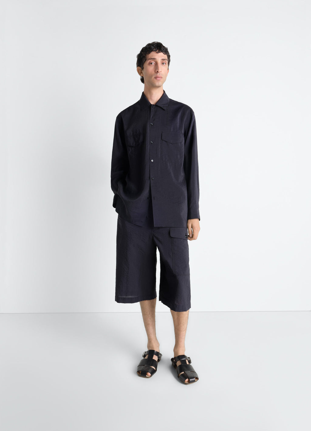 BERMUDA CARGO EN COTON TECHNIQUE LAVÉ