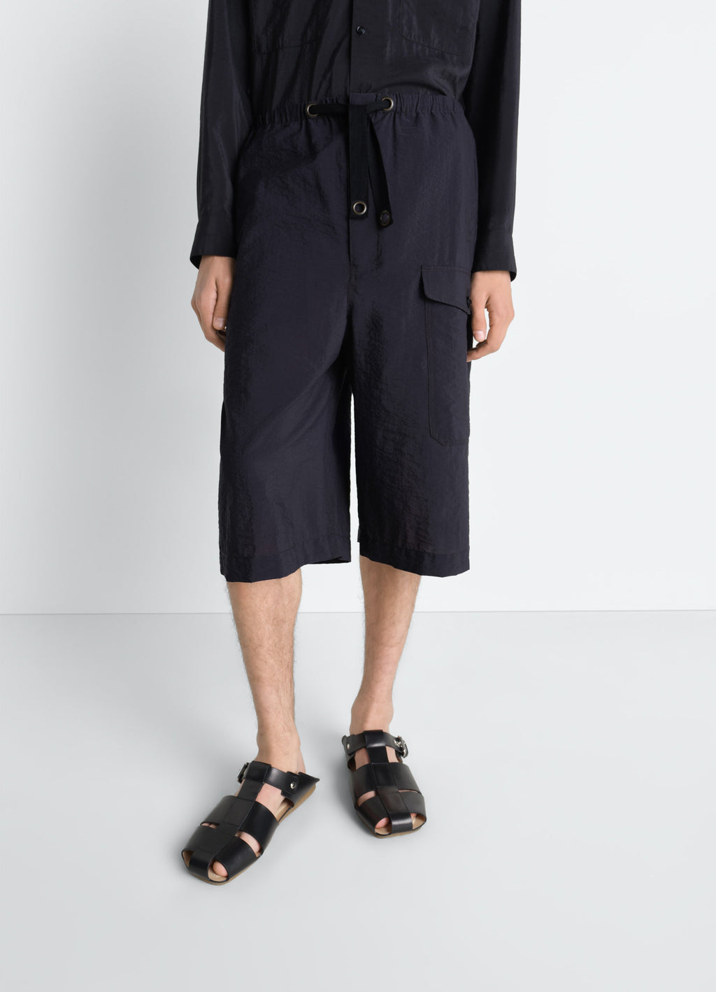 BERMUDA CARGO EN COTON TECHNIQUE LAVÉ