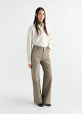 PANTALON DROIT EN SERGÉ DE COTON ÉPAIS