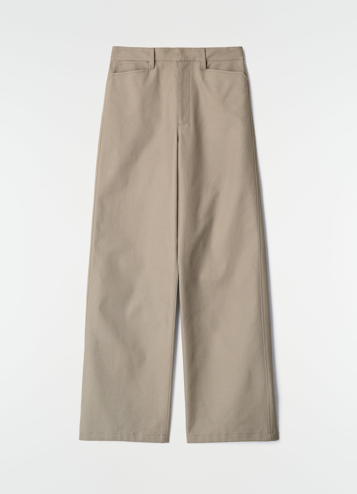 PANTALON DROIT EN SERGÉ DE COTON ÉPAIS