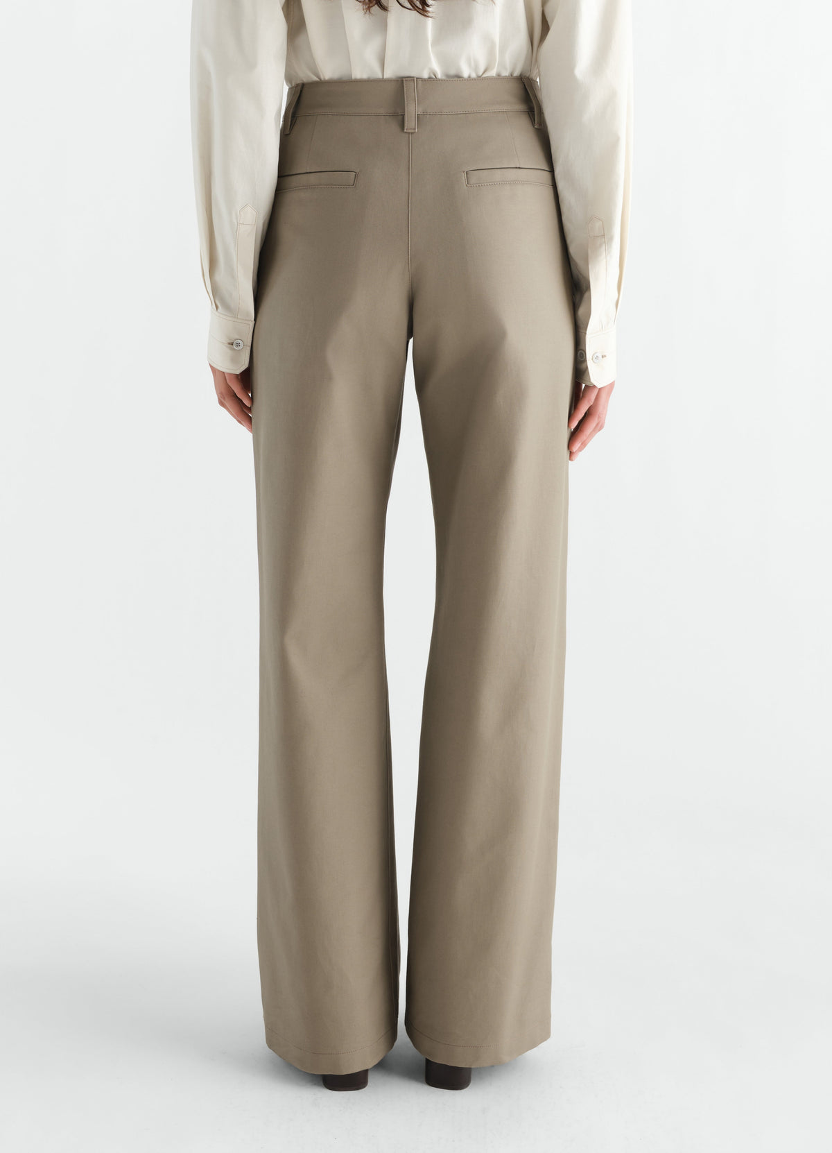 PANTALON DROIT EN SERGÉ DE COTON ÉPAIS