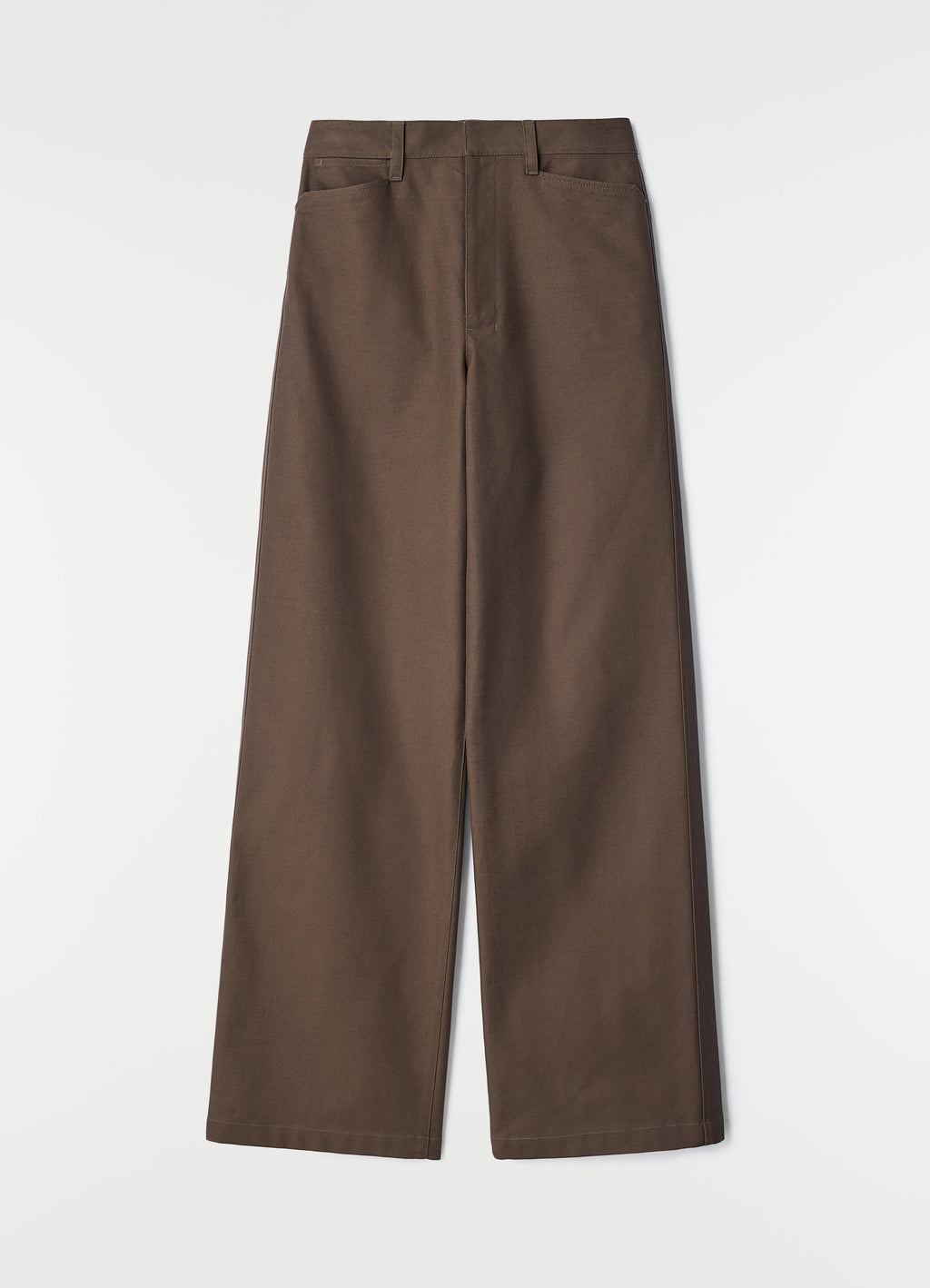 PANTALON DROIT EN SERGÉ DE COTON ÉPAIS